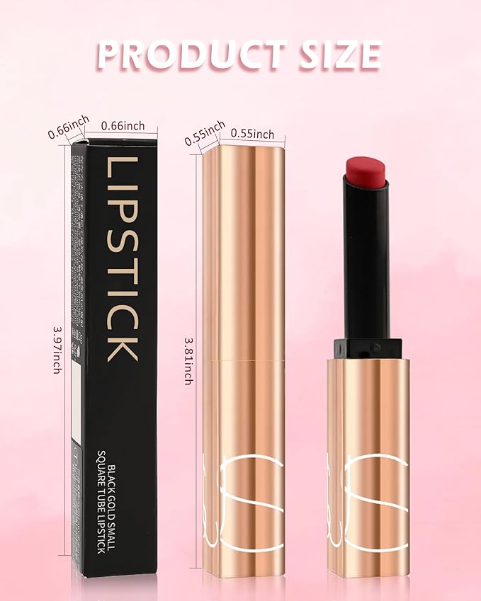 Matte & Hydrating Lipstick Kit-2Pcs Nude Red Lipcolor Moisturizing Velvet Tinted Lip Balm Lip Tint Stain, Non-stick Cup Longlasting Waterproof Lip Gloss Lipgloss Lipstain,Makeup Gift for Women-03+06