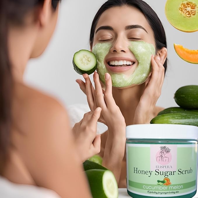 Honey Sugar Scrub Cucumber Melon, (16 Fl Oz (Pack of 1)
