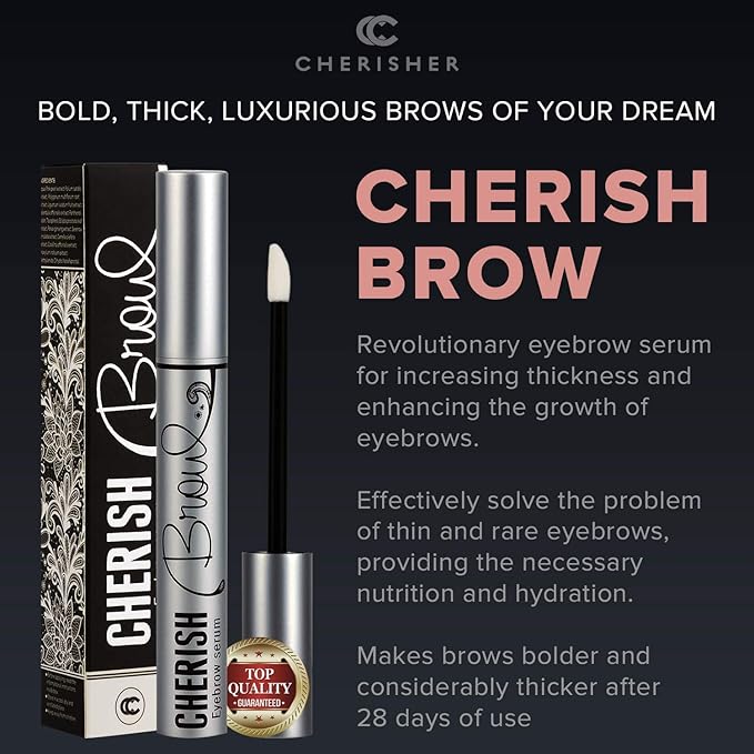 Eyebrow Growth Serum - Cherisher | Conditioner That Cherish Your Natural Brows, Make It Bold, Thick And Defined | Enhancer That Stimulates Regrowth New Eyebrows
