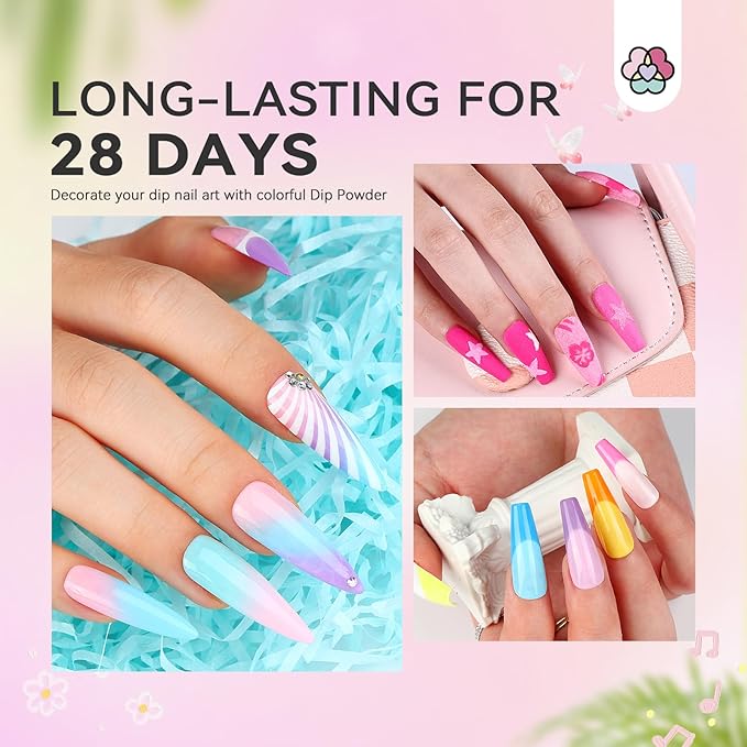 SAVILAND Dip Powder Nail Kit with Drill - 20 Colors Summer Dip Nails Powder Starter Kit with Everything Dip Liquid Set Dipping System Base Top Coat Activator for Dip Manicure Art Salon DIY