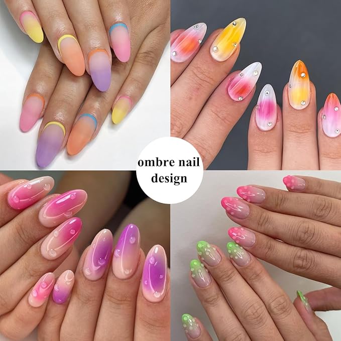 100Pcs Soft Nail Sponges for Ombre, Nail Art Sponges With Grabbing Pen, Aura Nails, Ombre Nail Brush, Manicure Nail Art Tools, Professional Accessories Supplies