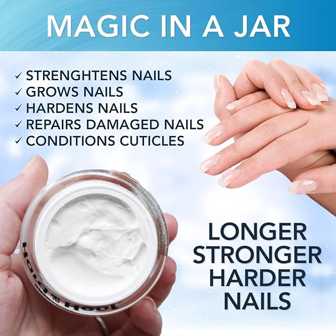 Onyx Professional Hard as Hoof Nail Strengthening Cream with Coconut Scent, Nail Growth & Conditioning Cuticle Cream Stops Splits, Chips, Cracks & Strengthens Nails, 1 oz