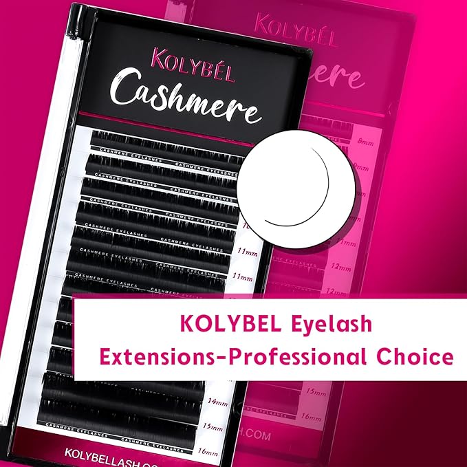 Cashmere Eyelash Extensions 0.03 CC Curl 10mm Single Tray Premium Individual Lash Extensions, Silk Volume & Classic Lashes Soft Matte Dark Professional Eyelashes Extension Salon Use(0.03-CC-10mm)