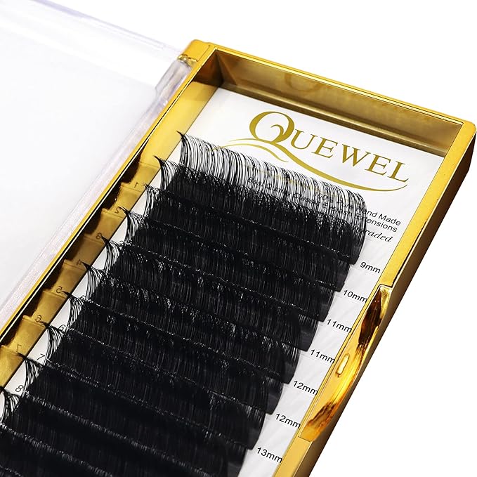 Classic Eyelash Extensions 0.15 C MIX9-16mm Lashes Extensions Supplies C/D Curl Single Length 9-20mm Mixed Length 9-16mm/15-20mm by QUEWEL (0.15 C MIX9-16)
