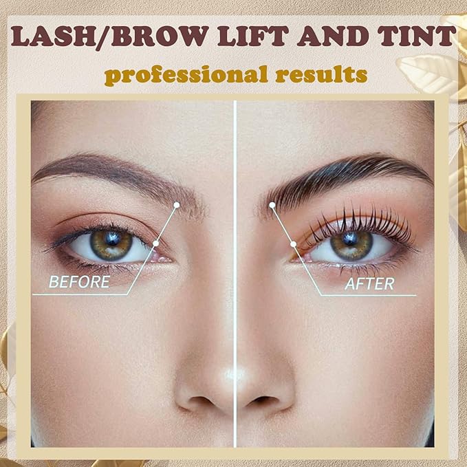 Lash Lift Black Color Kit Upgraded Brow Lamination Black Color Set Long Lasting 6-8 Weeks Eyelash Perm Kit Achieve Salon-Quality Easy to Apply at Home DIY & Salon Safe Effective Results