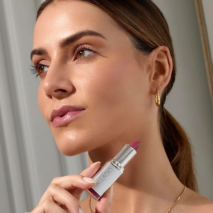 Palladio Herbal Lipstick, Rich Pigmented and Creamy, Infused with Aloe Vera, Chamomile & Ginseng, Prevents Lips from Drying, Combats Fine Lines, Long Lasting Lipstick, Chianti