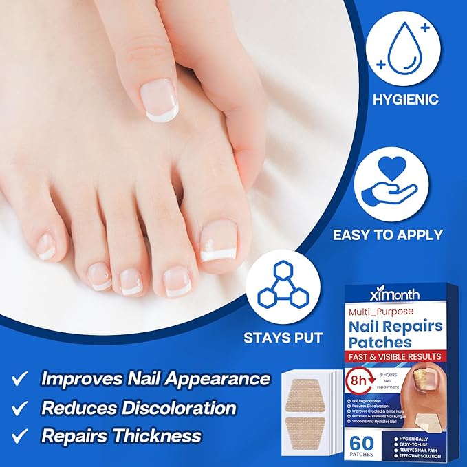Nail Patches - Toenail Care for Toenail Fingernails - 8-Hour Nightime N ail Renewal - 60