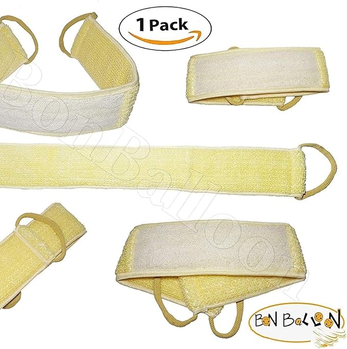1 Pack Bath Loffa Lofa Luffa Loofa Loofah Premium (32"" x 4"" / 81 x 10 cm) Pouf Mesh Long for Back Handled Handle Exfoliating Shower Egyptian Body Luxurious