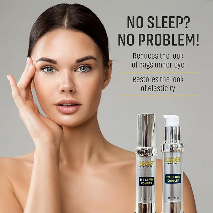 UOG Eye Serum Complex – Rapid Reduction Eye Serum for Dark Circles, Puffiness, Wrinkles & Crow’s Feet | Anti-Aging Formula for Firm, Youthful Eyes | Hydrates & Smooths (20ml / 0.7oz)