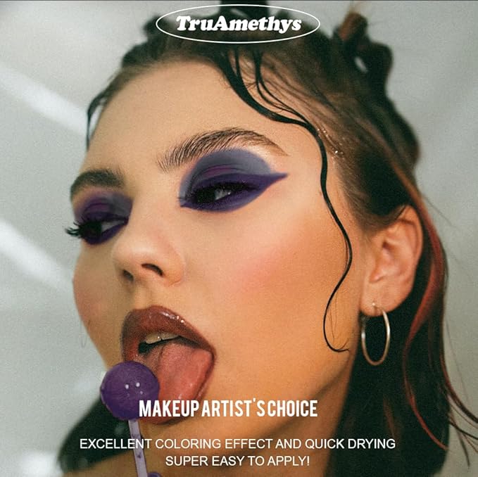 '-Water Activated Eyeliner -Wet Liner Makeup - Smudge Proof Face Body Paint Long Lasting Formula- âTruAmethystâ Dark purple -10g/container