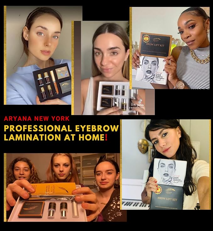 ARYANA NEW YORK Eyebrow Lamination Kit | At Home DIY Brow lamination | Instant Professional Lift For Fuller Eyebrows | Brow Brush And Micro Brushes Added