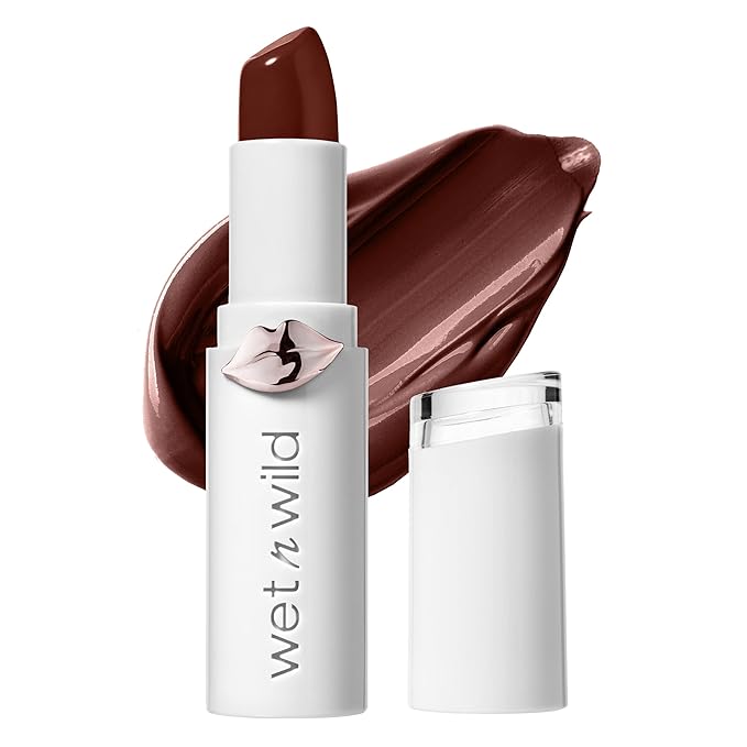 wet n wild Mega Last High-Shine Lipstick and Silk Finish Lipstick Bundle with Jam With Me and Mink Brown Shades