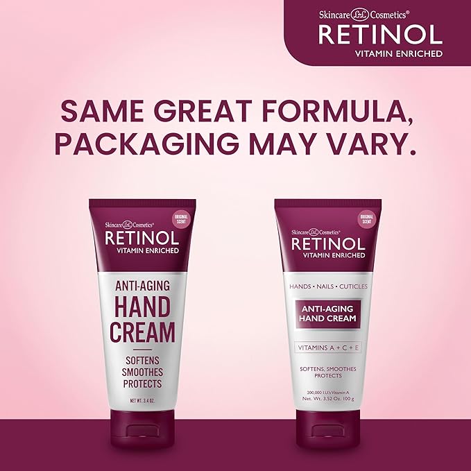 Retinol Anti-Aging Hand Cream – The Original Retinol Brand For Younger Looking Hands –Rich, Velvety Hand Cream Conditions & Protects Skin, Nails & Cuticles