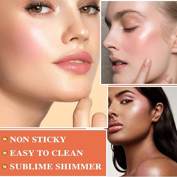 Polvo De Hadas,Body Face Glitter Highlighter Powder Stick,Face High Gloss Natural Three-dimensional Face Blusher Sparkle Fairy Highlight Patting Powder Smooth Highlight Makeup Stick Pink
