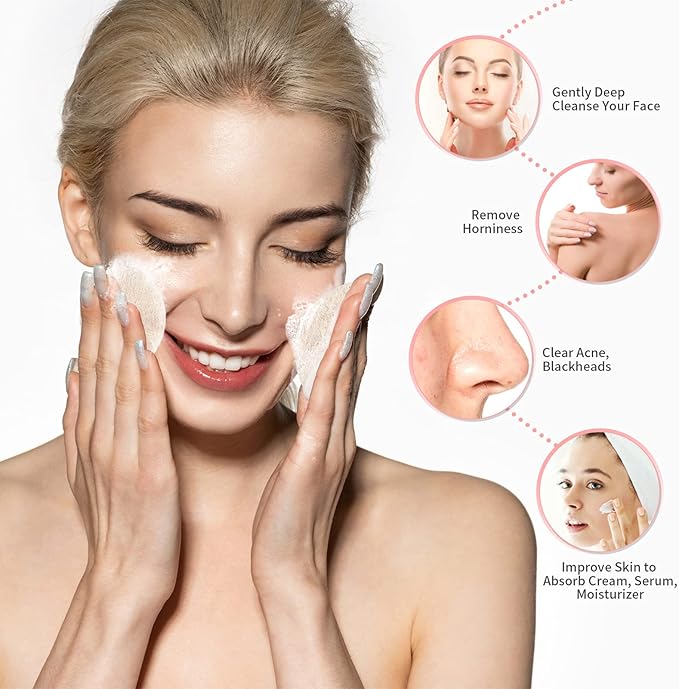 100 Pcs Loofah Face Pads Exfoliating Loofah Sponges Makeup Remover Reusable Soft Facial Skin Care Scrub Wash Pads