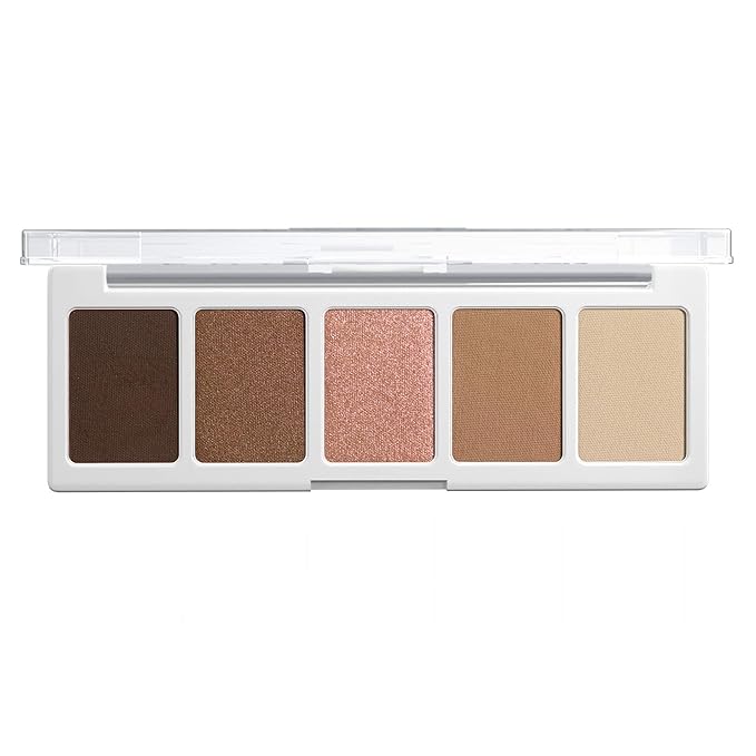 wet n wild Color Icon 5-Pan Palette Brown Walking On Eggshells & Mega Last High-Shine Lipstick Pinky Ring Bundle