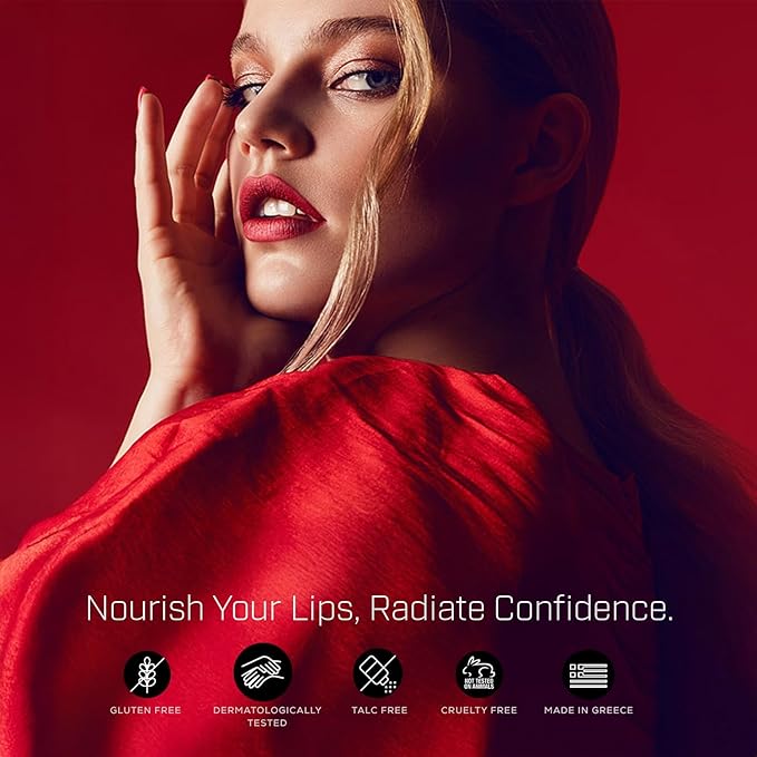 Radiant Professional Advanced Care Lipstick - Ultra Nourishing, Moisturizing Long Lasting Lipstick With Vitamin E- UVA UVB Filters - MATTE - Ruby Red (207)