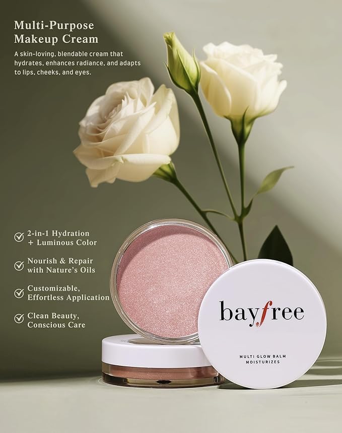 Multi Glow Balm, Cream Blush for Cheeks, Blush Balm Face Makeup, Radiant Finish, Hydrating, Creamy, Lightweight & Blendable Color, Face Makeup, 0.63 Oz (Dewy)