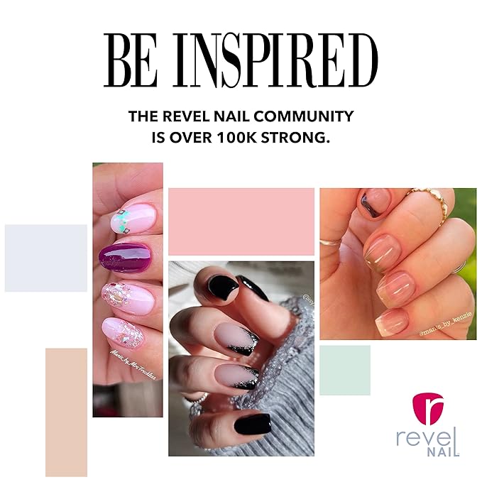 Revel Nail Dip Powder - Clear and Pink Powder Dip Nail Polish, Chip Resistant Dip Nail Powder with Vitamin E and Calcium, DIY Manicure, Vivien & Erica