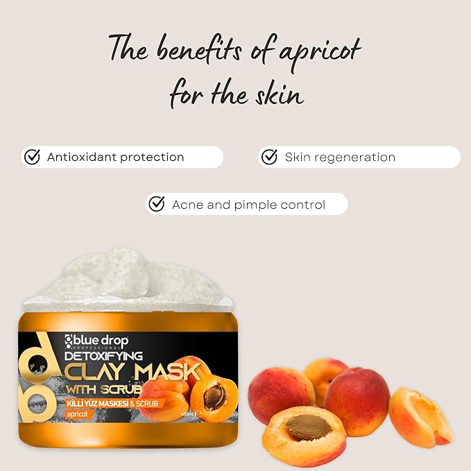 Apricot Scrub for Face and Body | 16 fl Skin Cleansing and Firming Peel | Moisturizes and Restores Skin pH Balance Scrub for Face and Body (Apricot, 16 Fl Oz)