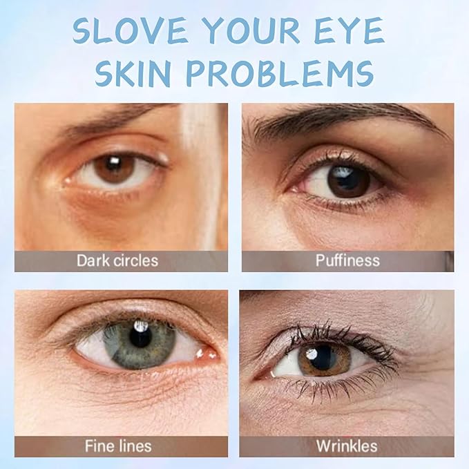 Caffeine Eye Cream for Dark Circles - Eye Serum for dark circles and puffiness - Caffeine Eye Serum - Dark Circles Under Eye Treatment - Eye Cream for Puffiness and Bags Under Eyes - 360° Massage Ball