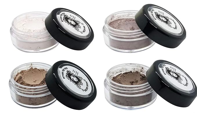 DEAD GIRL Contour Powder Goth Cosplay Foundation Makeup Collection for Very Pale Skin Tones (4-pack - Pallid Pam, Ghastly Greta, Sallow Susan, Deathly Darla)