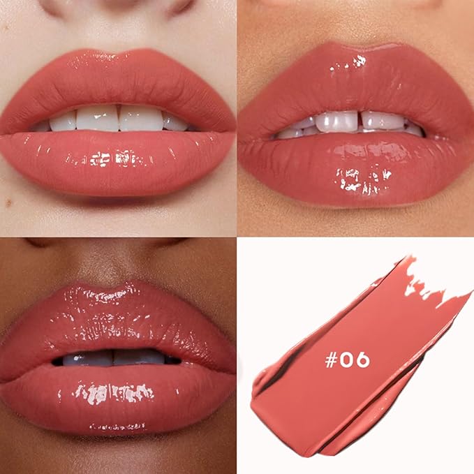 ZUK Hydrating Lip Gloss for Women and Girls, Moisturizing Creamy Lipstick for Dry Lips, Nourishing Highly Pigmented Lip Balm, Non-Sticky Tinted Lip Makeup