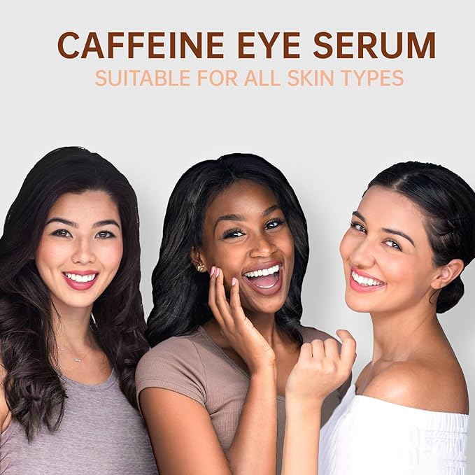 Caffeine Solution 5% + EGCG Eye Serum for Skin Care Caffeine Eye Hyaluronic Acid Reducing Puffiness and Dark Circles, Niacinamide Under Serum, Under Bags and Wrinkles 30ml