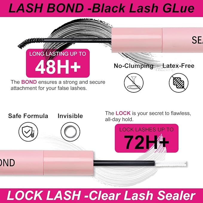 Lash Clusters Kit Fluffy 60D 80D Individual Lashes D Curl Cluster Eyelash Extensions 10-18mm DIY Lash Extension Kit Lash Bond and Seal Waterproof, Lash Applicator, Thick False Eyelashes Kit