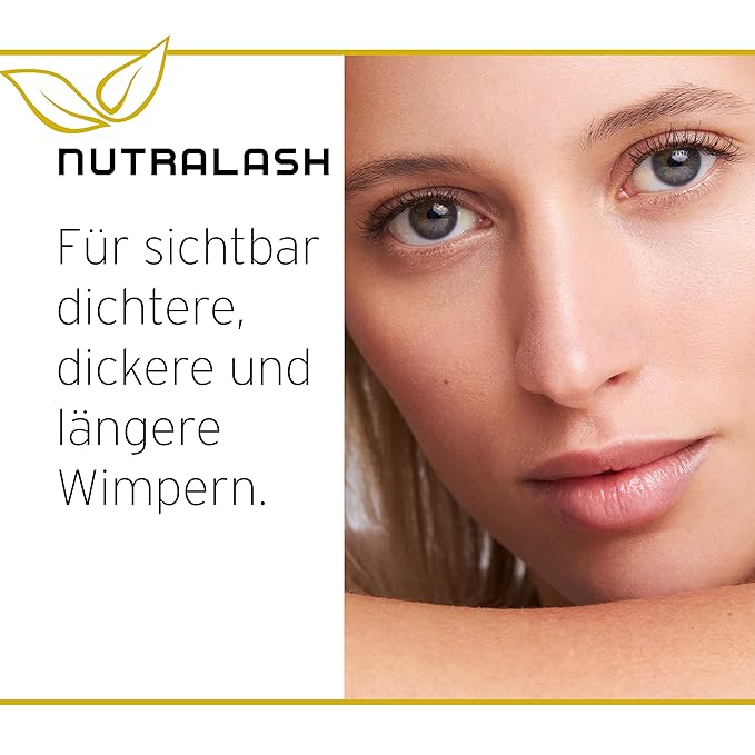 Nuvega Lash Super V - Vegan Eyelash Serum & Eyebrow Serum for Long Eyelashes in just 4-6 Weeks I Lash Serum I Eyelash Growth Serum I Made in Germany I 3ml