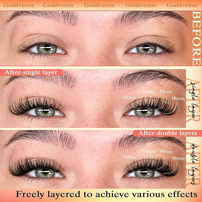 Wispy Lash Clusters Lashes Cluster Eyelash Extensions Natural Individual Lashes Fluffy Lash Extension Soft Cotton Band Eyelashes Clusters Fairy D Curl Lash Cluster For DIY Eyelash Extension