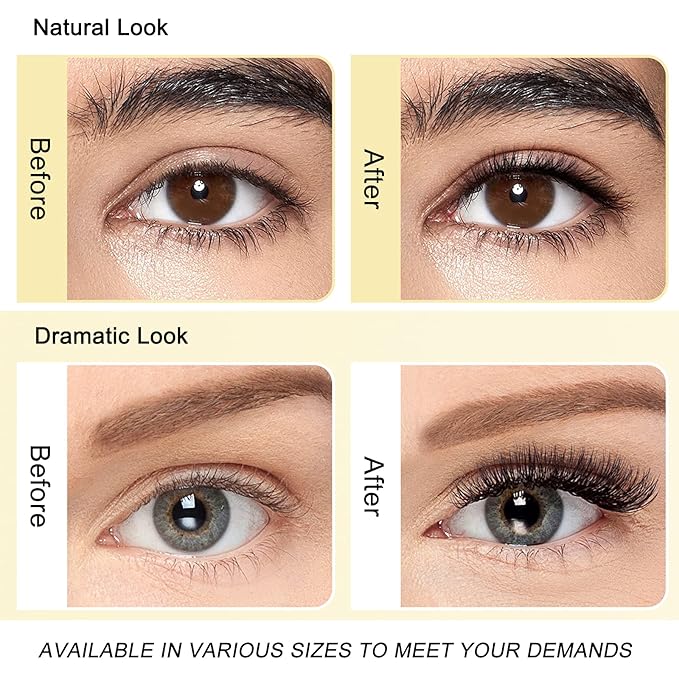 Classic Eyelash Extensions 0.15 C MIX9-16mm Lashes Extensions Supplies C/D Curl Single Length 9-20mm Mixed Length 9-16mm/15-20mm by QUEWEL (0.15 C MIX9-16)