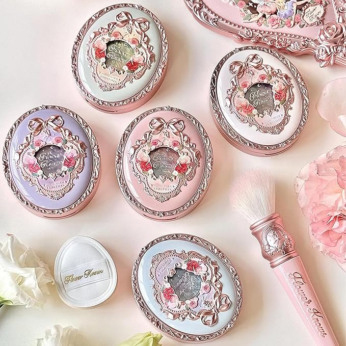 Flower Knows Swan Ballet Embossed Blush,Tangerine Matte Finish,Buildable & Blendable Powder Blush for cheeks,Natural Flush for All Skin Tones(04 Summer Blossom,5g)