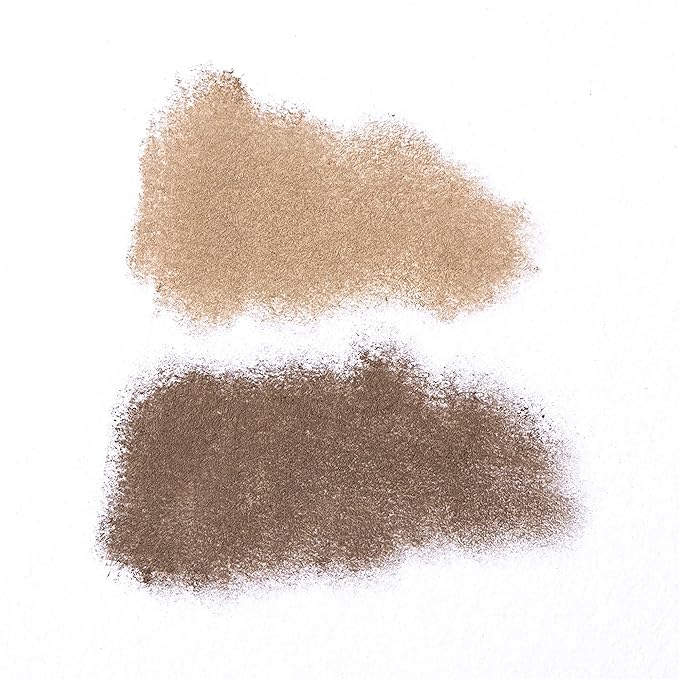 Arches & Halos Duo Luxury Brow Powder - Two-for-one Versatile Compact Powder - For Full, Defined Brows - Vegan and Cruelty Free Makeup - Mocha Blonde, 0.088 oz (Pack of 2)