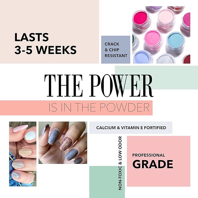 Revel Nail Dip Powder - Brown Nude Powder Dip Nail Polish, Chip Resistant Dip Nail Powder with Vitamin E and Calcium, DIY Manicure, Shady Shade