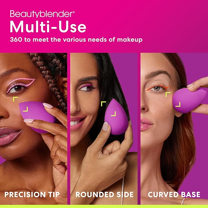 Beautyblender® | Amethyst Beauty Blender Makeup Sponge, Super-Soft Foam Easily Blends Foundations, Powders & Creams, Made in USA, Reusable, Washable, Streak Free Application, Vegan, Cruelty Free