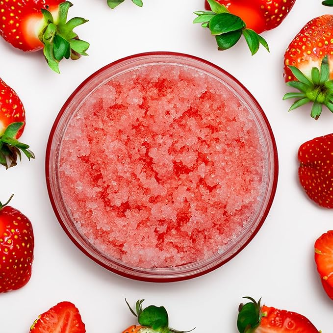 Sugaring NYC Moisturizing and Exfoliating Signature Body Scrub - Silky Smooth Skin and Ingrown Hair Prevention (Strawberry Fields)