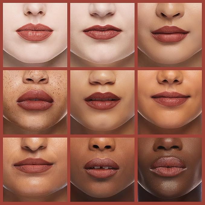 Palladio Herbal Lipstick, Rich Pigmented and Creamy Lip Color, Infused with Safflower, Ginseng, Ginkgo Biloba, Camellia and Aloe, Prevents Lips from Drying, Combats Fine Lines, Long Lasting, Brownie