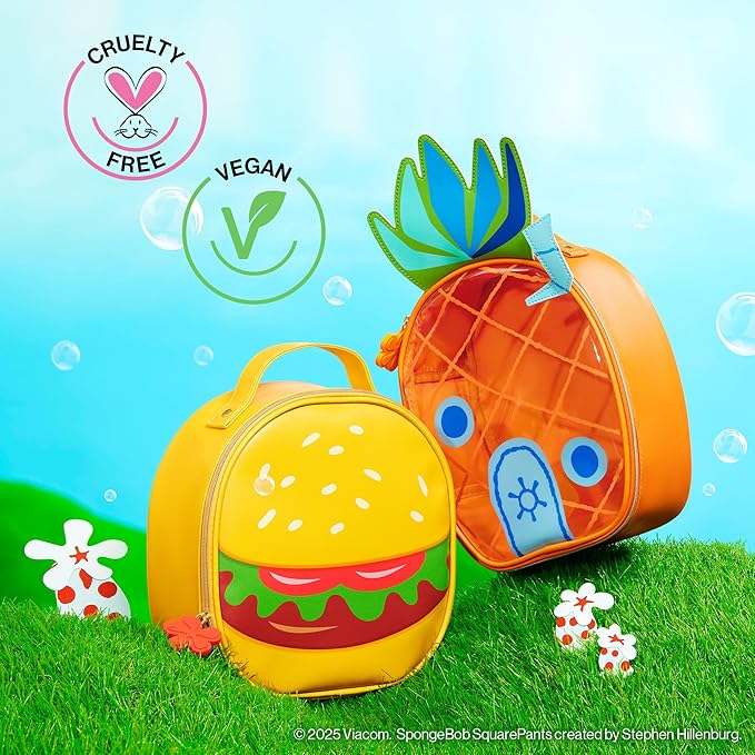 wet n wild SpongeBob Makeup Bag, Fun Full Zip Closure & Travel Friendly Handle – Pineapple House