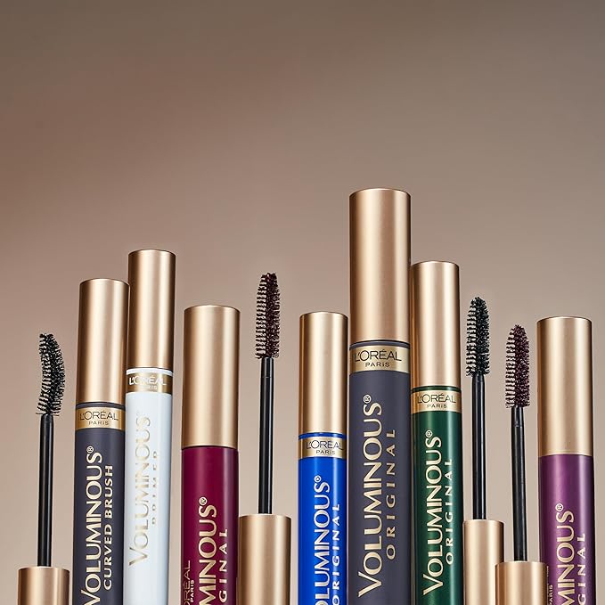 L’Oreal Paris Original Voluminous Mascara, Building Mascara Volume and Length Formula, Washable, Blackest Black, 0.26 Fl Oz., 2 Count