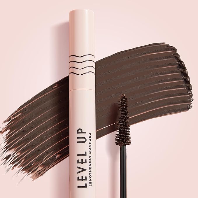 ColourPop Level Up Lengthening Mascara - Ultra-Pigmented Brown Mascara to Lift, Lengthen & Separate Lashes - Made with a Precision Tip Tapered Brush - Brown (0.25 fl oz)
