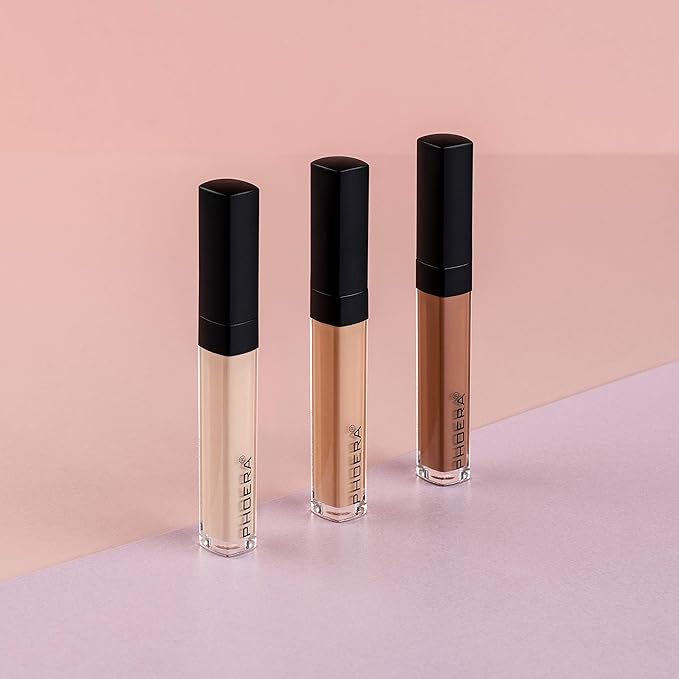AQUAPURITY PHOERA Liquid Concealer Full Coverage Makeup Face Moisturizer Foundation Conceal Under Eye Dark Circles (107 WALNUT)