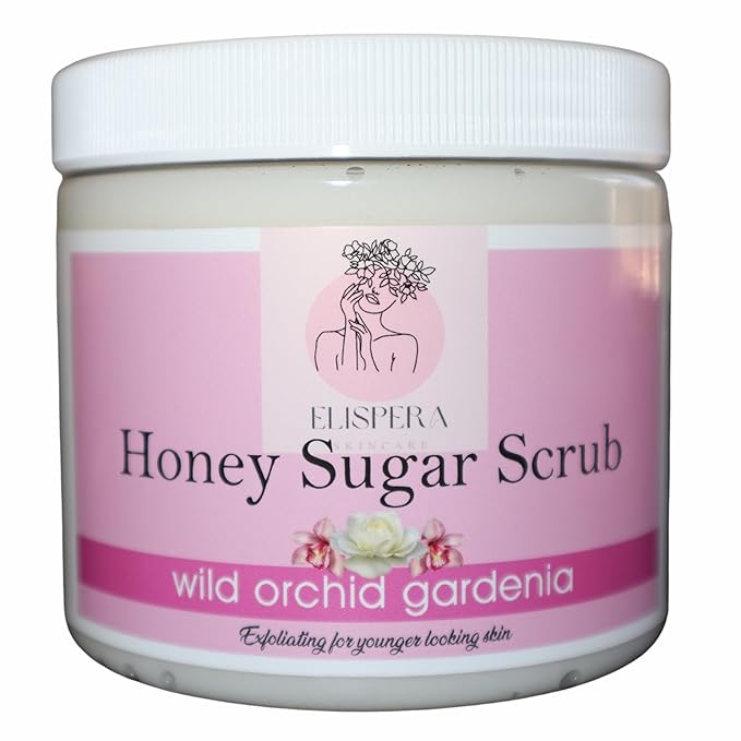 Honey Sugar Scrub, Wild Orchid Gardenia16 Fl Oz (Pack of 1)