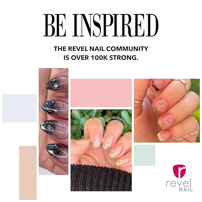 Revel Nail Dip Powder - Dip Build Powder, Nail Strengthener, Long-Lasting Dip Nails, Clear Dip Powder for French Nails, DIY Nails, Professional Nail Dipping Powder, Vivien(Clear), 1 oz