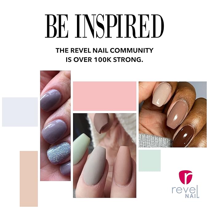 Revel Nail Dip Powder - Brown Nude Powder Dip Nail Polish, Chip Resistant Dip Nail Powder with Vitamin E and Calcium, DIY Manicure, Shady Shade