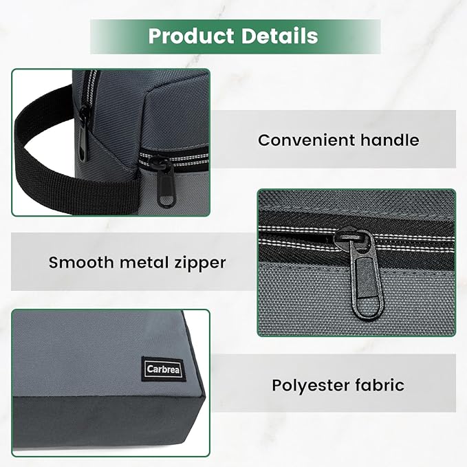 Travel Toiletry Bag - Small Toiletry Bag for Men Skincare Bag Doop Kit for Toiletries Accessories Gifts - Grey