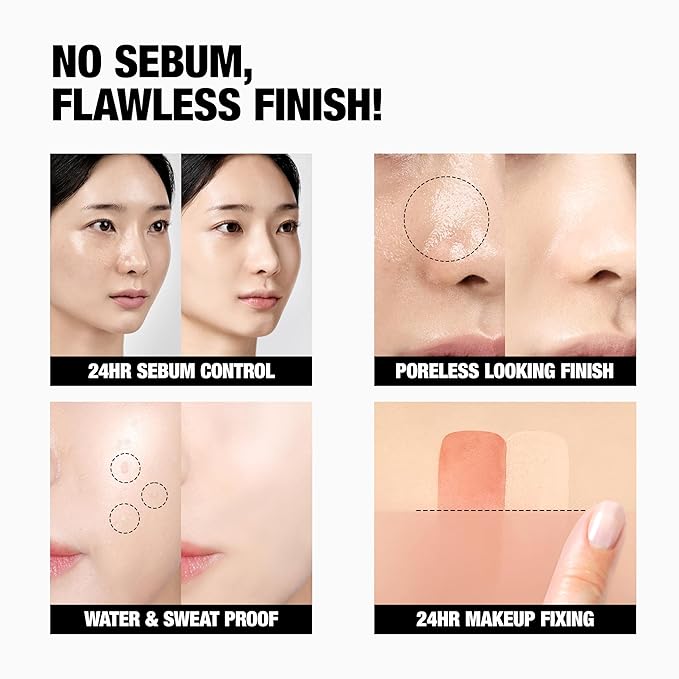 Translucent Set Finishing Powder - Sebum Control Face Loose Powder, Matte & Silky Finish, Lightweight, Long-lasting, Korean Makeup, 0.24 Oz. (2.3 Deep Beige, 0.24 Oz.)