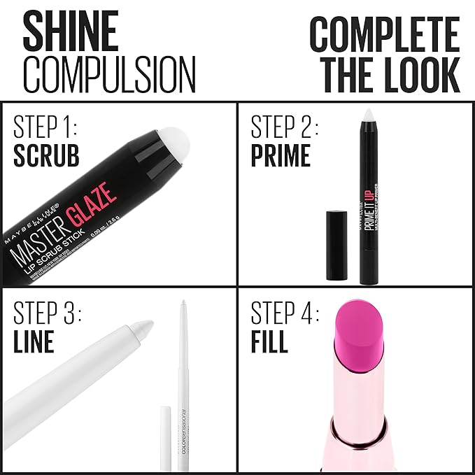 Maybelline New York Color Sensational Shine Compulsion Lipstick Makeup, Scarlet Flame, 0.1 Ounce