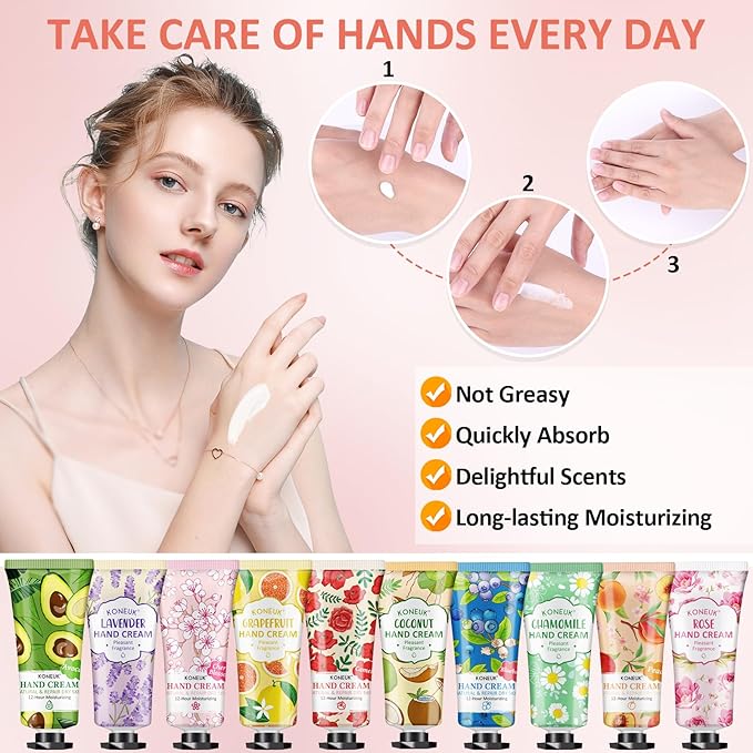 80 Pack Hand Cream Set for Dry Cracked Hands, Bulk Hand Lotion Travel Size for Thank You Gifts, Mini Hand Cream for Adult Party Favors, Birthday Gifts and Bridal Shower Gifts for Guests