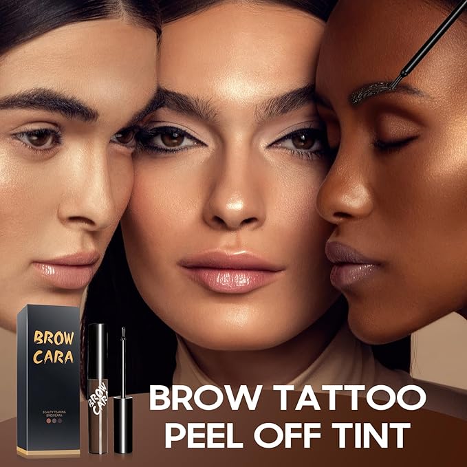 Eyebrow Gel, Long-Lasting & Waterproof Eyebrow Gel Peel Off Tint for Women & Girl Create Fuller & Defined Brows Makeup (Light Brown)